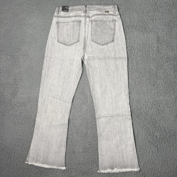Tractr Jeans Womens Gray Denim Slim Fit High Rise Corp Slit‎ Distressed Hem 8/29 - Picture 2 of 10